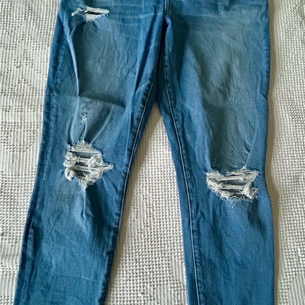 American Eagle Outfitters Ripped Blue Skinny Jeans